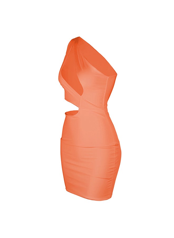 Bodycon Nightclub Party Mini Dress Orange - Image 1
