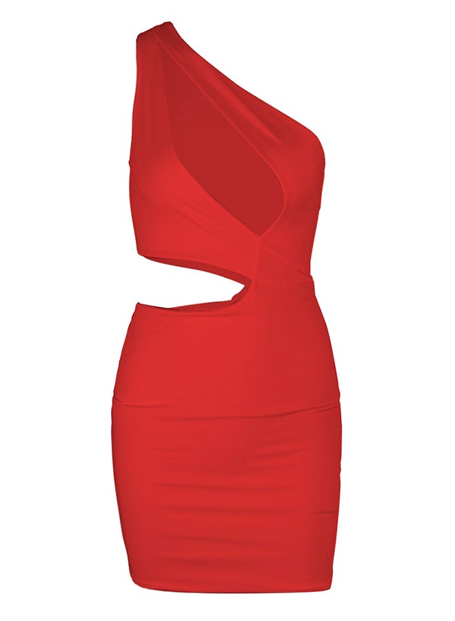 Bodycon Nightclub Party Mini Dress Red - Image 1