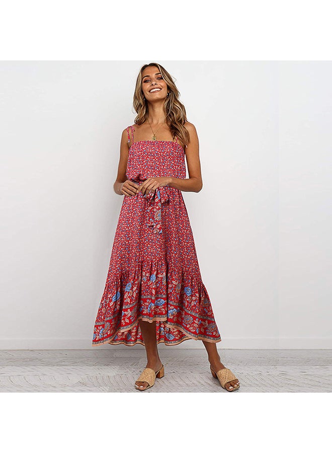 Floral Printed Sleeveless Dress Multicolour - Image 2