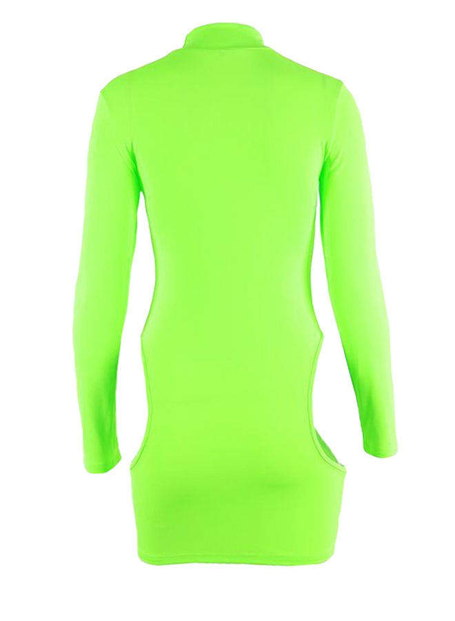 Party Night Club Bodycon Mini Skinny Dress Green - Image 2