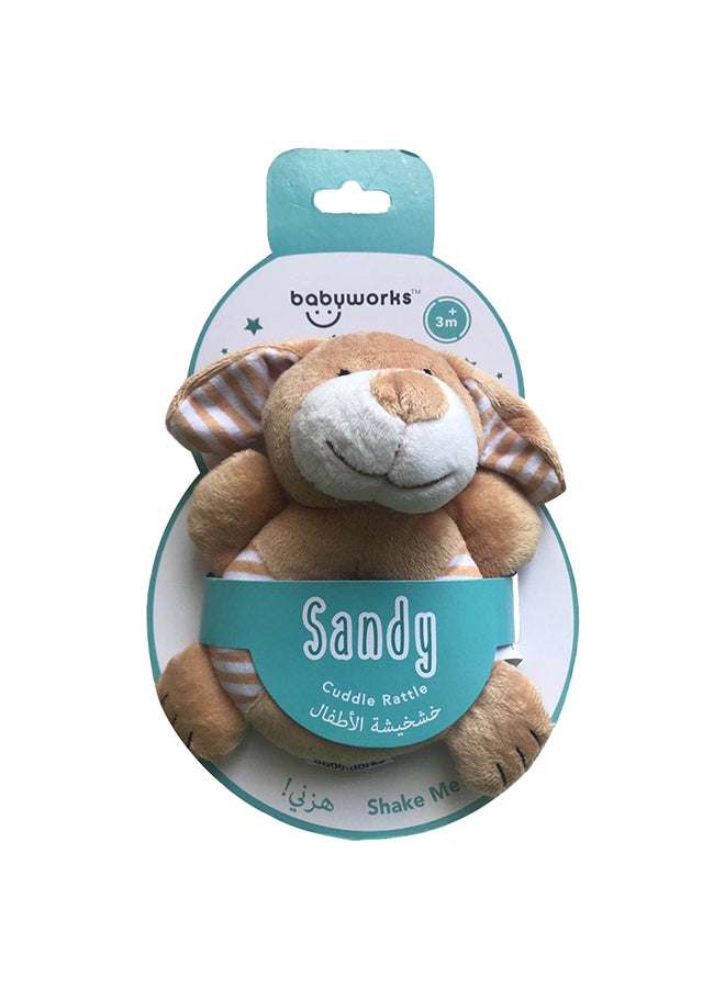 Babyworks Bibibaby Cuddle Rattle Sandy Dog - Sandy 8 x12x18cm  - Image 2