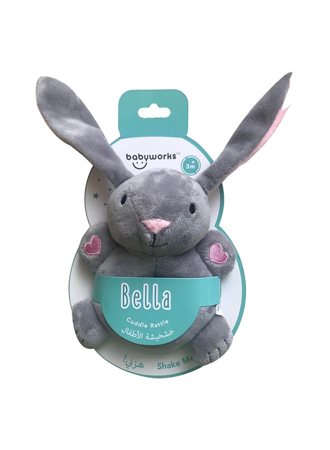 Babyworks - Bibibaby Cuddle Rattle Bella Bunny - Pink 10 x12x18cm - Image 1