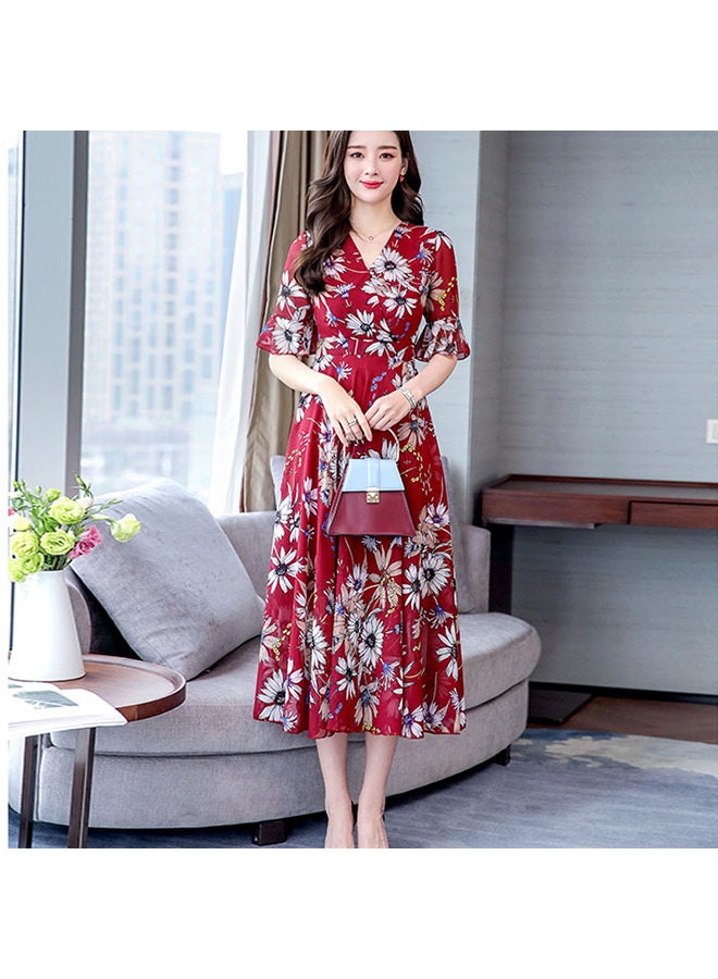 Generic - Spring Summer Floral Dress Multicolour - Image 1