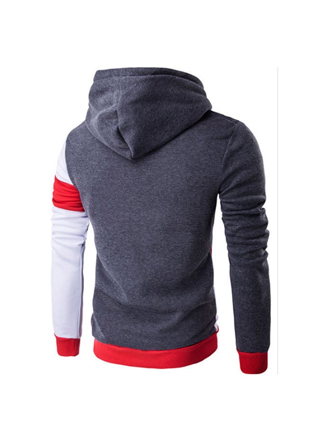 Men's Fashion Color Matching Casual Hoodie Multicolour - Image 2