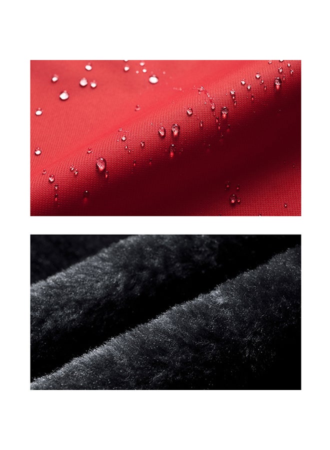 Men Outdoor Hiking Waterproof Windproof Snowboarding Jacket Red/Grey  - Image 4