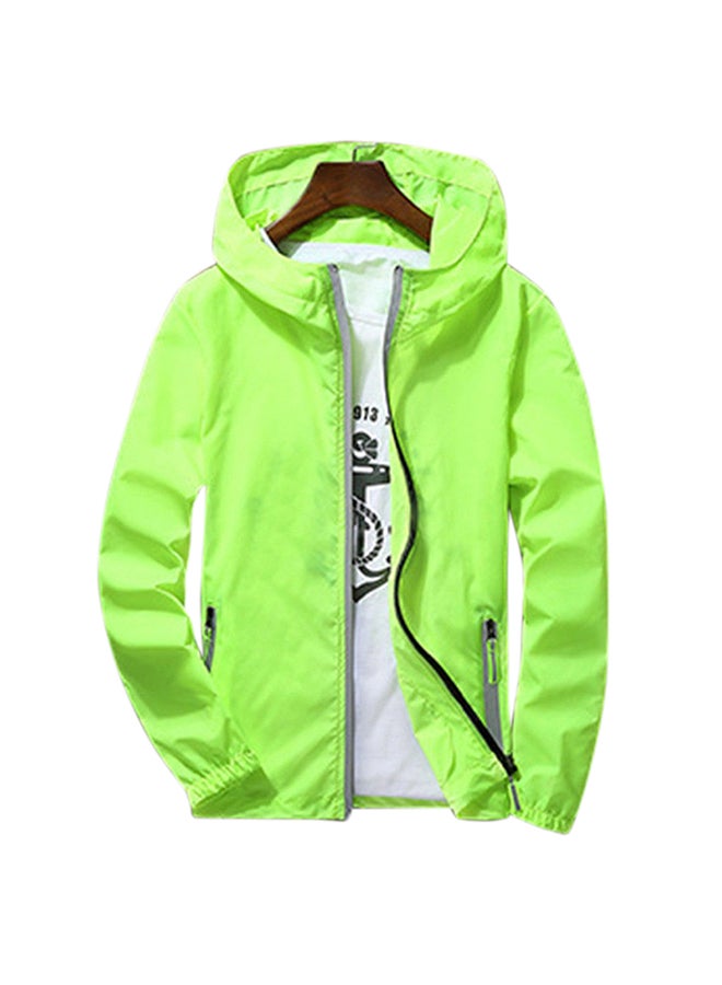 Men/Women Waterproof Windbreaker Jacket green - Image 1