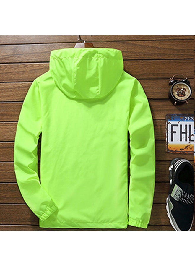 Men/Women Waterproof Windbreaker Jacket green - Image 2