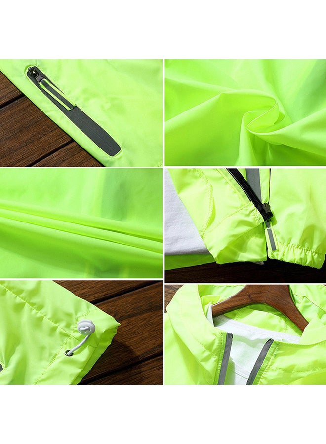 Men/Women Waterproof Windbreaker Jacket green - Image 3