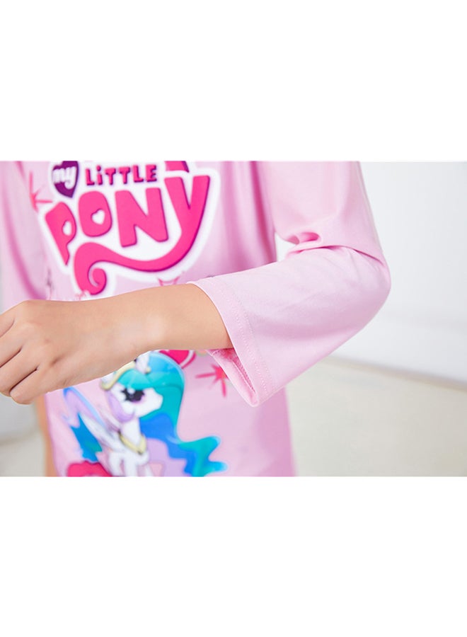 Fashion Printed Muslim Style Girl Swinsuit Pink - Image 4