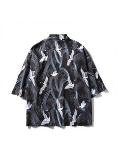 Generic Short Sleeve Cotton Shirt Black  - Image 2