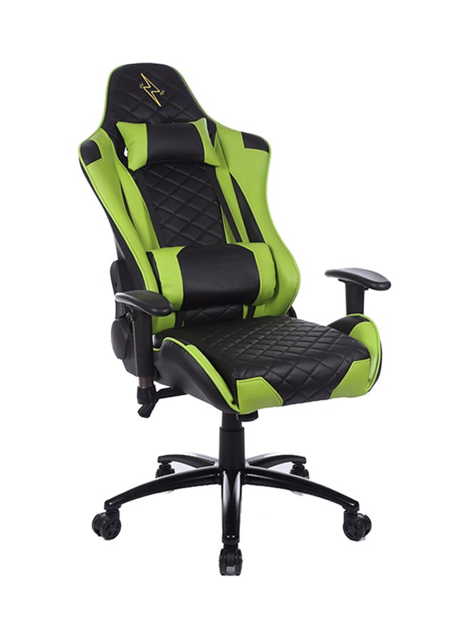 Adjustable Gaming Chair With Lumbar Cushion Green/Black