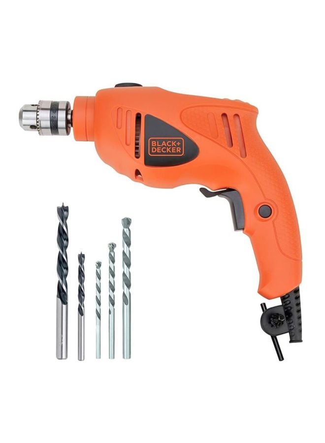 BLACK+DECKER - Percussion Hammer Drill With Bits Orange/Silver - Image 1