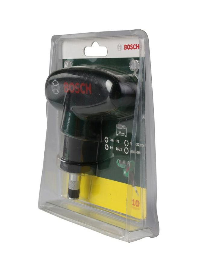 BOSCH 10-Piece Manual Screw Driver Set Green/Black - Image 2