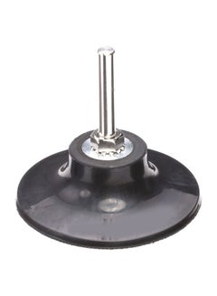 Rubber Backing Pad With Shank For Drills Black/Silver 125mm