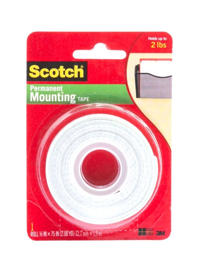 Scotch  Scotch Permanent Mounting Tape White  - Image 1