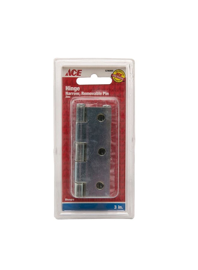 ACE Narrow Hinge With Removable Pin Silver 