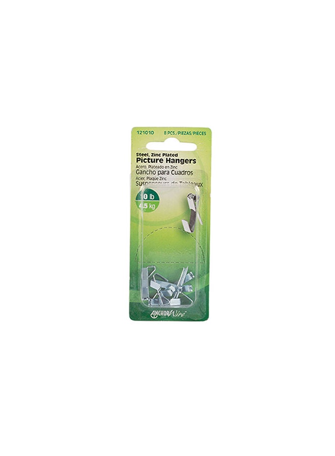 Hillman Pack Of 8 Hanger Silver 
