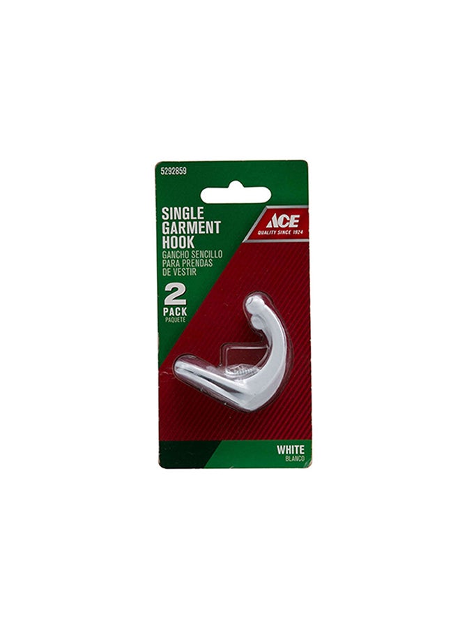 ACE Pack Of 2 Garment Hooks Silver 