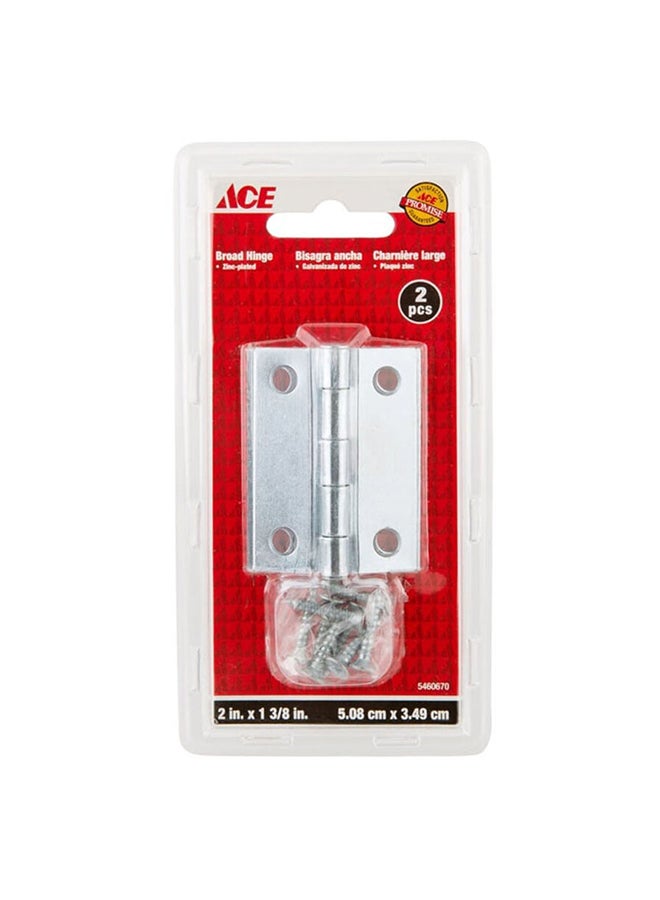 ACE Pack Of 2 Broad Hinge Silver