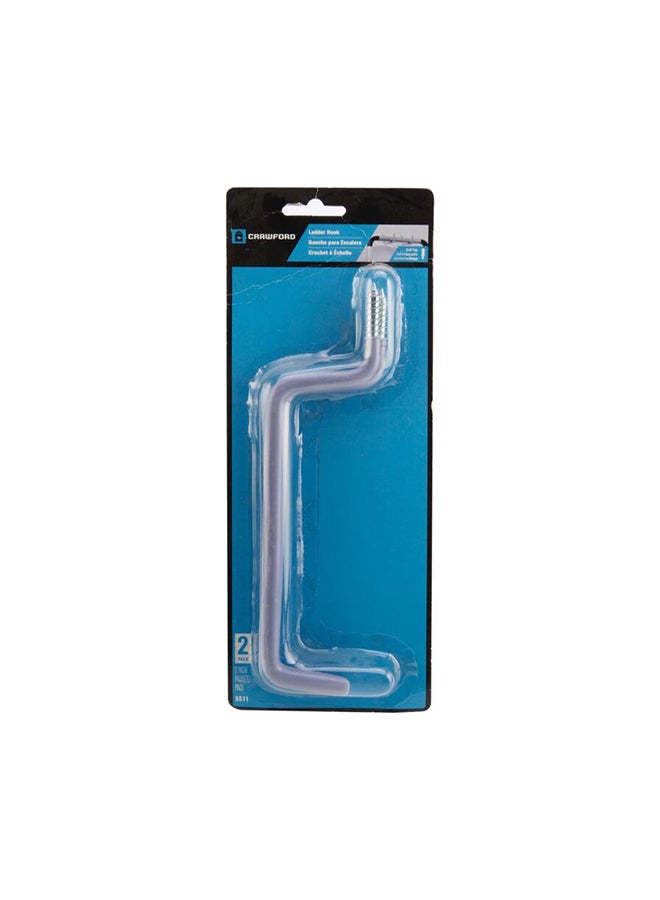 Crawford Pack Of 2 Screw-In Ladder Hooks Silver 2mm 