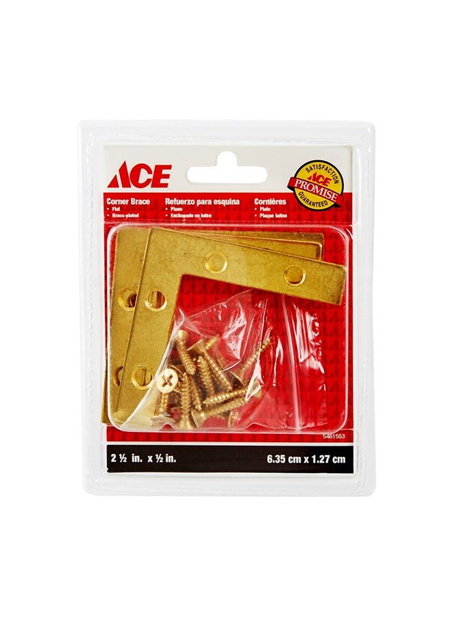 ACE Pack Of 4 Flat Corner Brace Yellow 