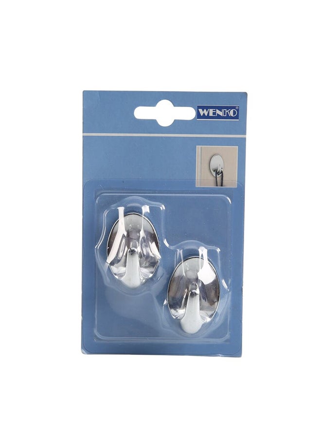 Wenko Pack Of 6 Maxi Chrome Hook Silver