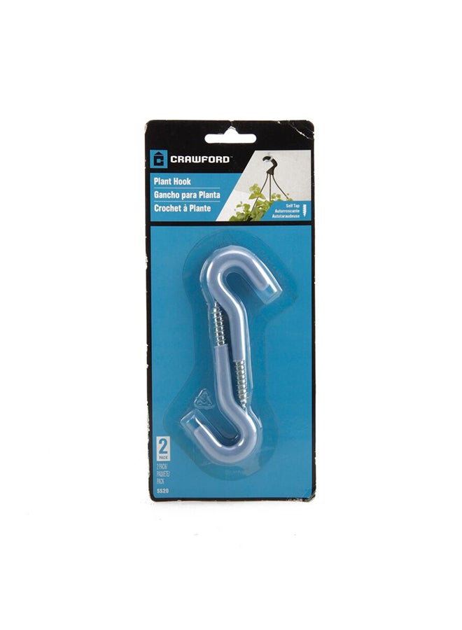 2-Piece Hook Screws Silver 95mm