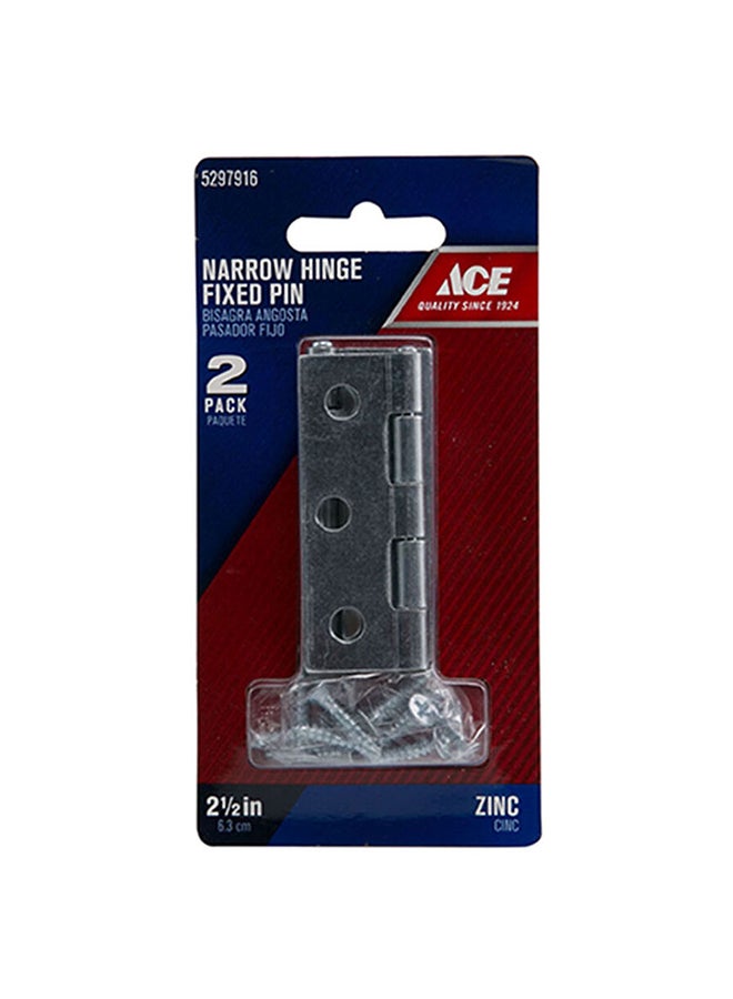 ACE 2-Piece Hinge With Non-Removable Pin Grey 