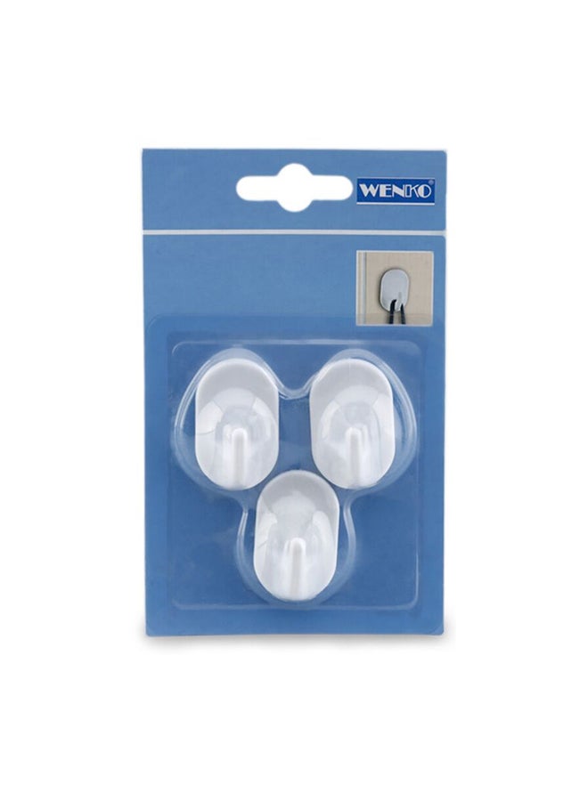 Pack Of 3 Oval Shaped Hook White - v1602147717/N40900743A_1