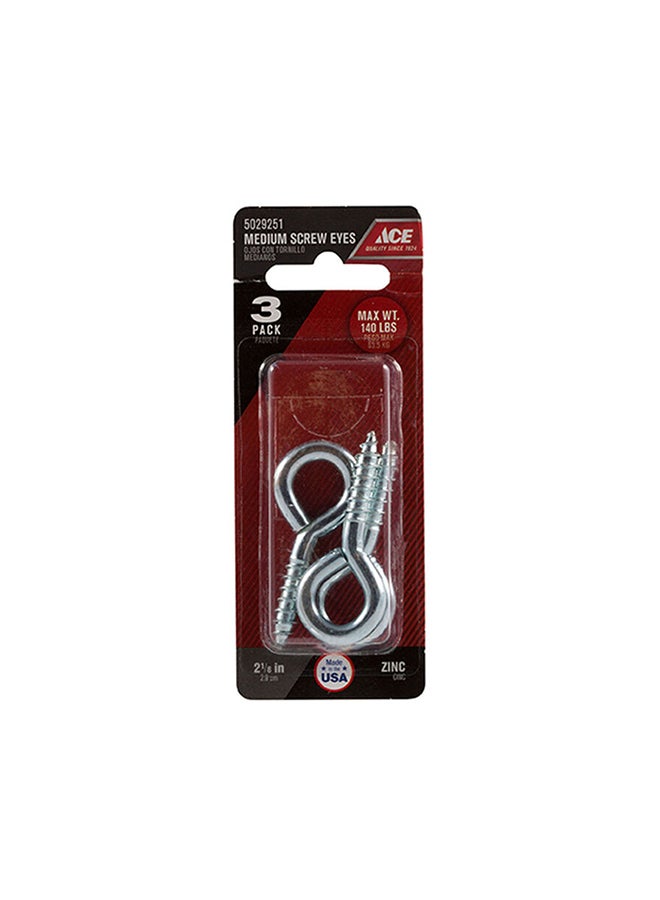 آيس طقم براغي برأس على شكل عين مكون من 3 قطع فضي - Image 1