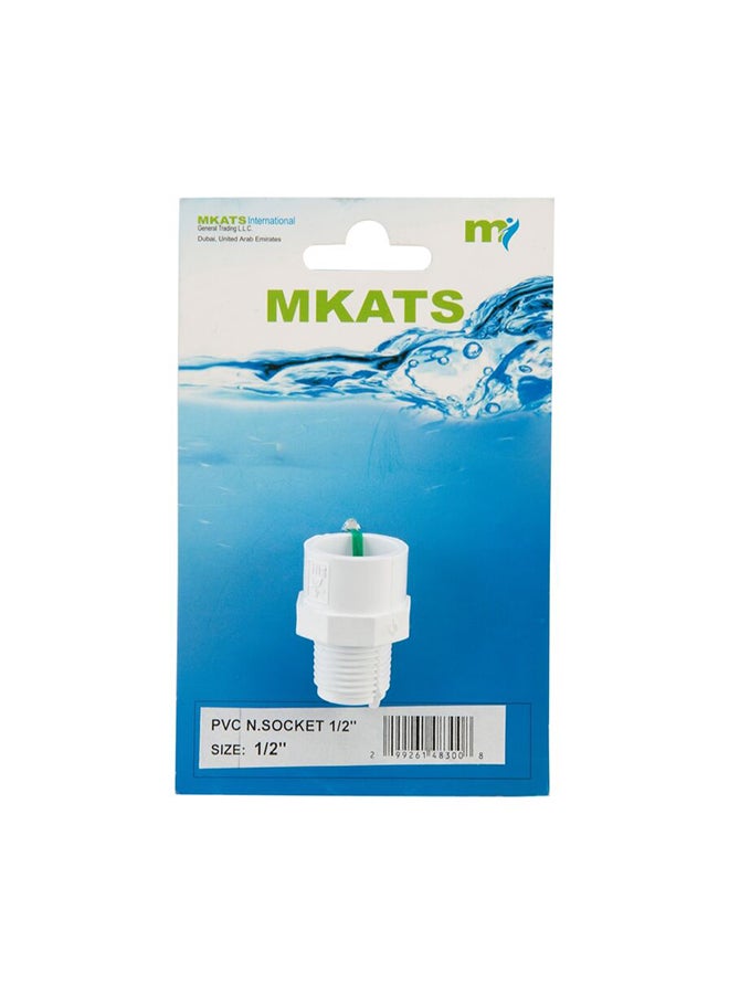 Mkats Pvc N. Socket 1/2" Silver