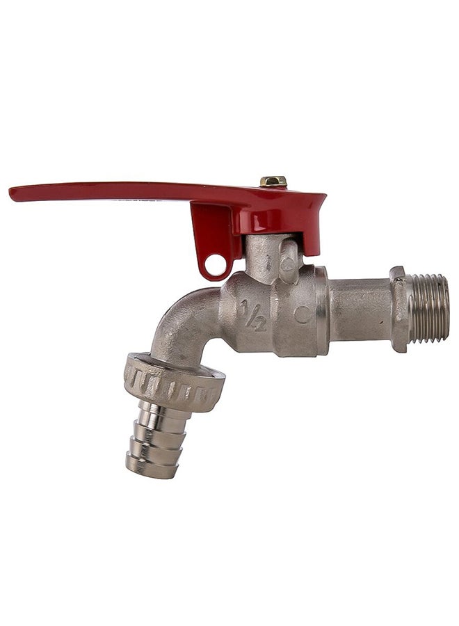 إم كاتس صنبور خرطوم كروية مطلية بالكروم مع قفل (1.3 سم) فضي 13مم - Image 2