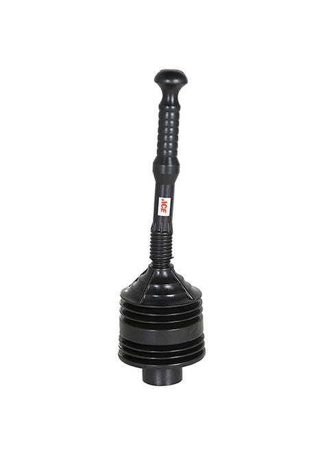 Professional Plunger With Handle (Black) Silver 10mm