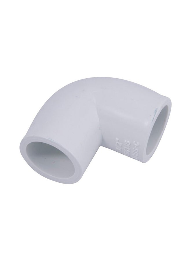 إم كاتس كوع مصنوع من بلاستيك بي في سي (مقاس 12.7 مم -زاوية 90 درجة) فضي - Image 1