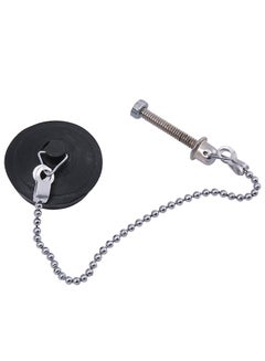 Mkats Sink Water Stopper (10.7 X 1.3 X 2.5 Cm, Black/silver) Silver 25mm  - Image 1