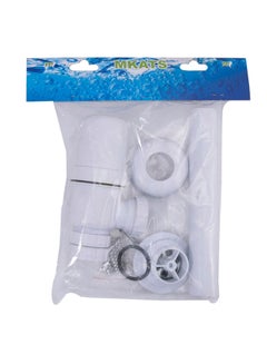 Mkats Pvc Bottle Trap Single Bowl Sink Outlet Pipe (3.2 Cm, White) Silver 9mm 