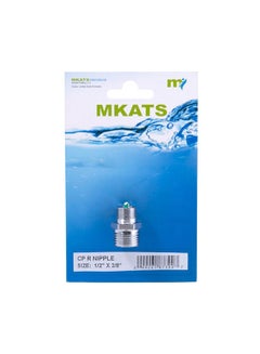 Mkats Chrome Reducer Nipple (1.3 X 1 Cm, Silver) Silver 13mm  - Image 2