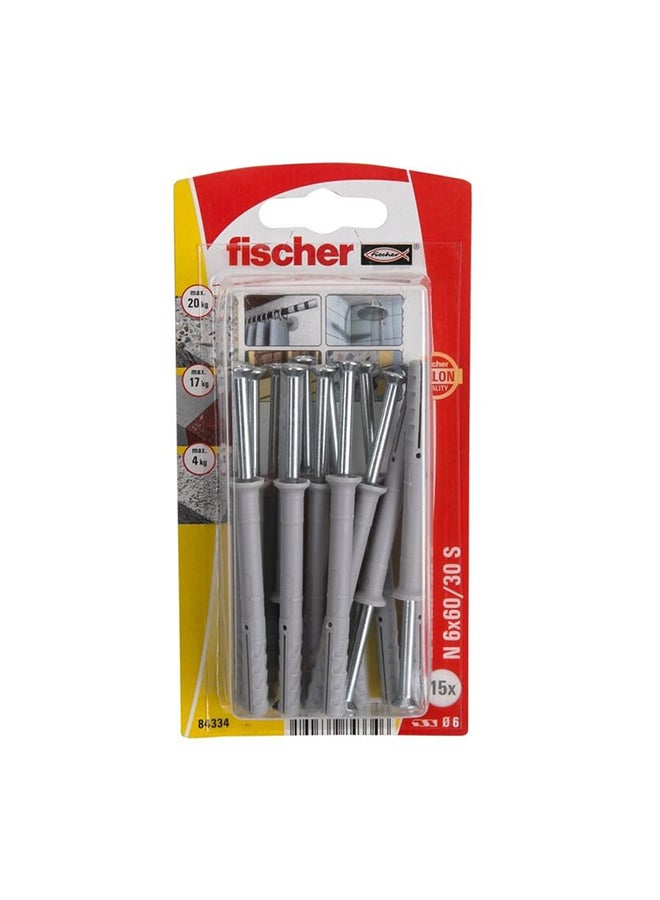 Fischer 15-Piece N Hammerfix With Galvanized Countersunk Head Multicolour - Image 1