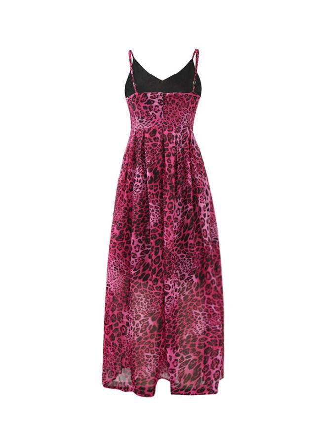 Leopard Printed Maxi Dress Rose/Black  - Image 2