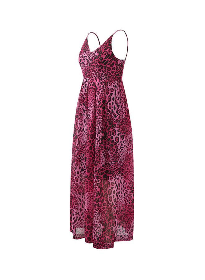 Leopard Printed Maxi Dress Rose/Black  - Image 4