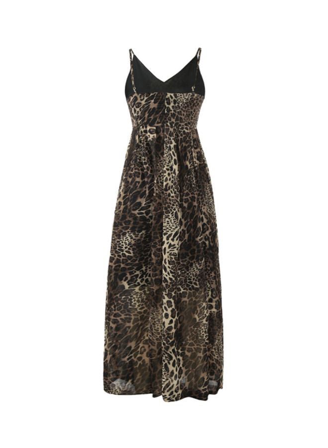 Leopard Printed Maxi Dress Brown/Black/Beige - Image 2