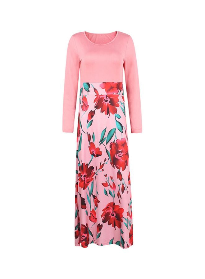Floral Printed Maxi Dress Pink - Image 1