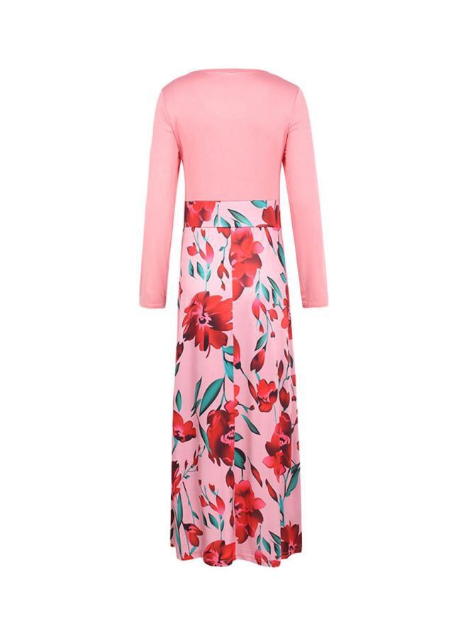 Floral Printed Maxi Dress Pink - Image 2
