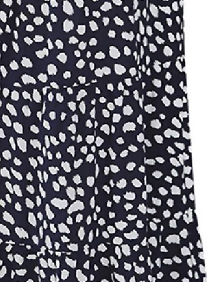 Animal Printed Dress Dark Blue/White  - Image 3