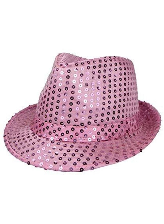 Sequin Glitter Party Hat Pink - Image 1