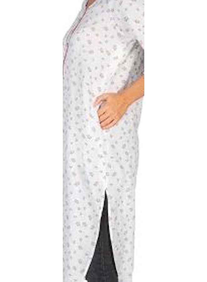Sana'a Kayum Printed Long Shirt Kurta White/Pink/Black  - Image 3