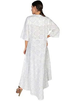 Sana'a Kayum Printed Overlap Jacket White/Blue/Green  - Image 2