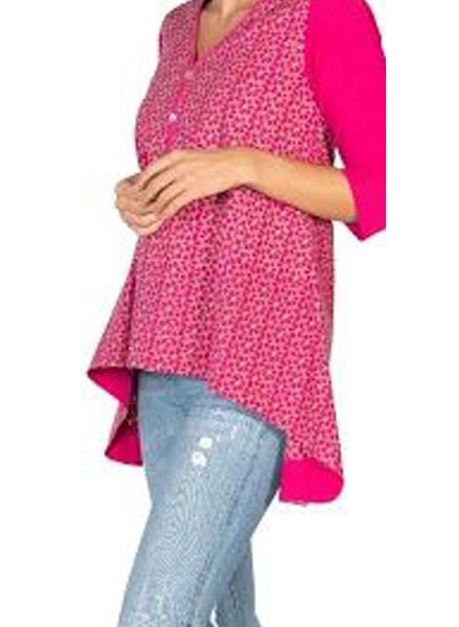 Sana'a Kayum - Lace Detailed Tunic Fuchsia - Image 1