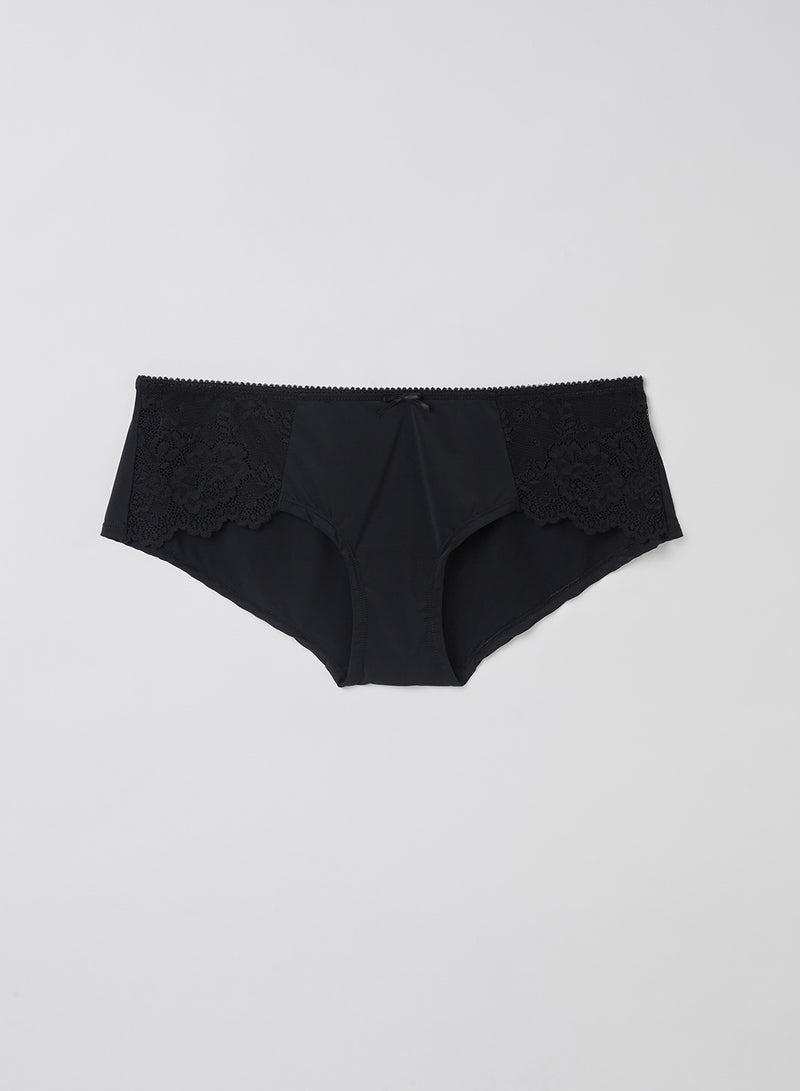 PARFAIT - Lace Trim Hipster Briefs Black - Image 1