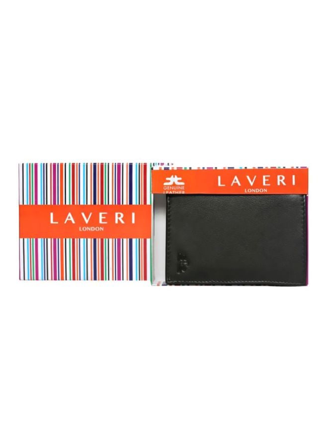 LAVERI LEATHER - Bi-Fold Men's Leather Wallet Black - Image 1